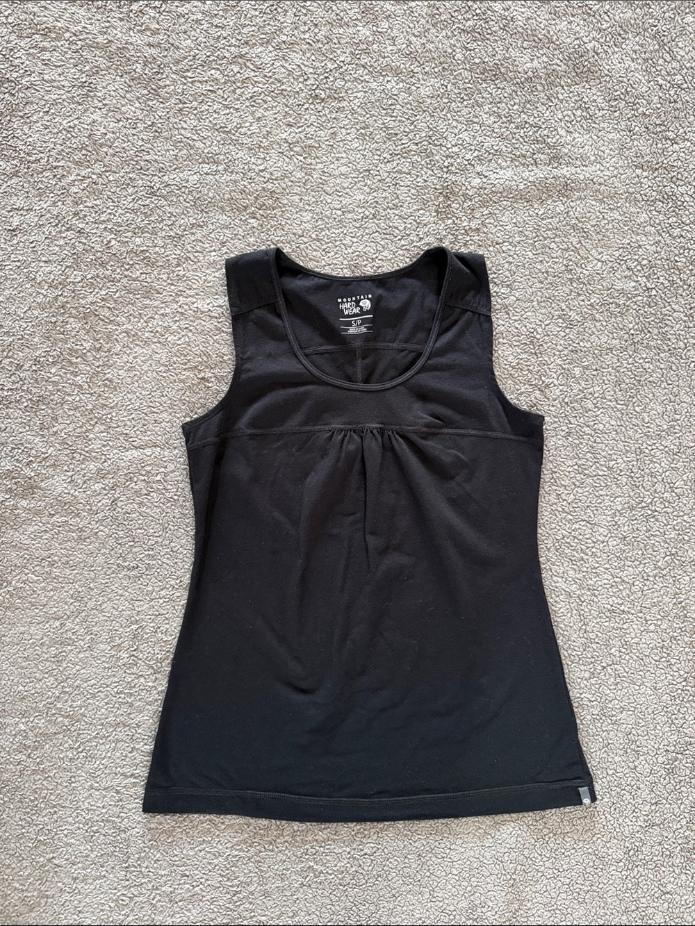 Mountain Hardwear Black Women's Athletic Tank with Gathered Front